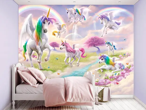 fototapet unicorni walltastic multicolor 305 244 cm