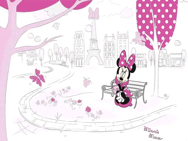 fototapet vlies minnie in paris komar