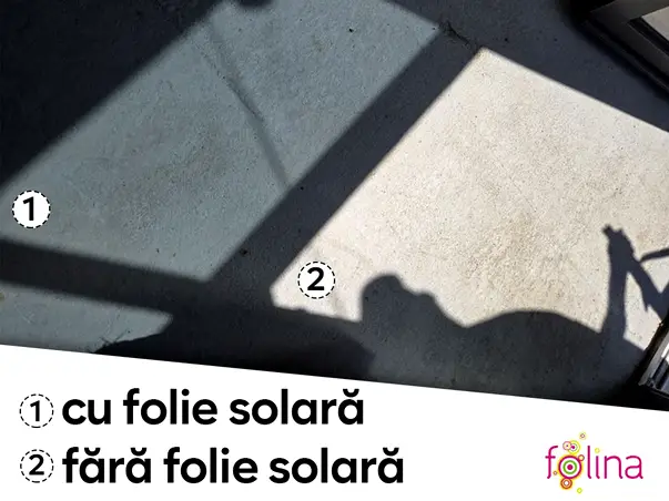 geam cu si fara folie protectie solara oglinda