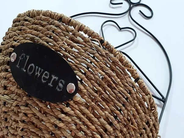 jardiniera ratan cu suport metalic