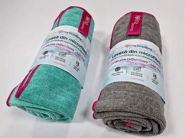 laveta din microfibra pentru suprafete din sticla set 2 bucati 1