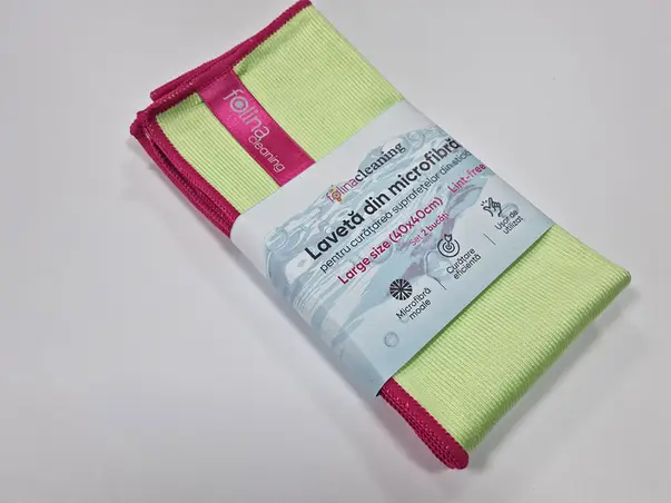 laveta din microfibra pentru suprafete din sticla set 3 bucati 1