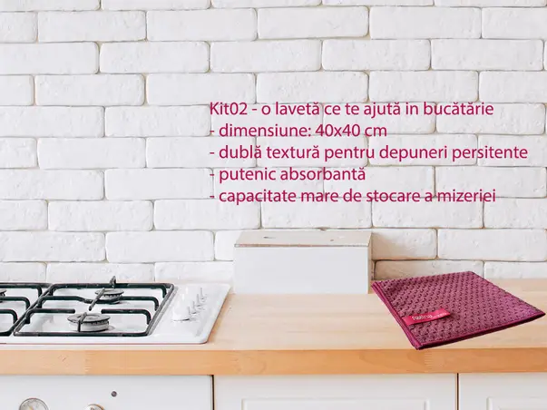 laveta microfibra pentru bucatarie folina clening 40 40 cm