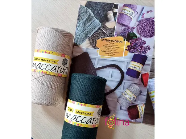 maccaroni cotton macrame colorat