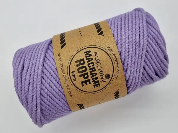 macrame 4 mm lila