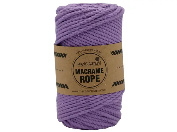 macrame rope 4 mm lila