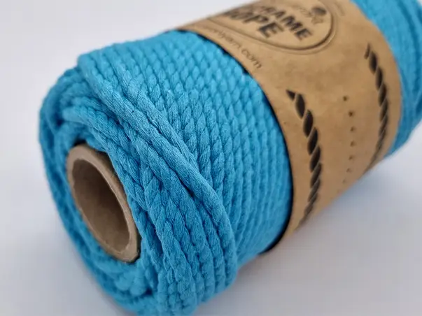 macrame rope 4mm albastru deschis