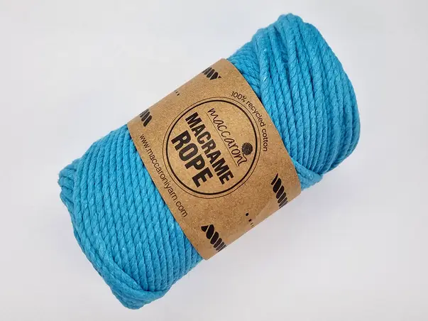 macrame rope fir rasucit de 4 mm albastru deschis