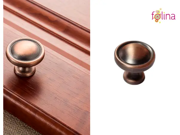 maner mobila buton metalic cupru