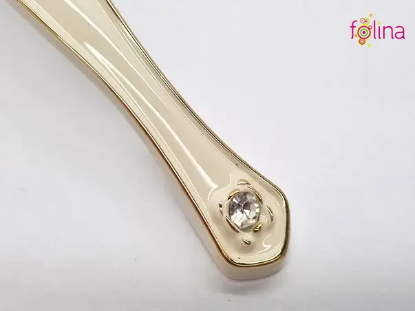 maner mobila metalic alb unt lucios 128 mm