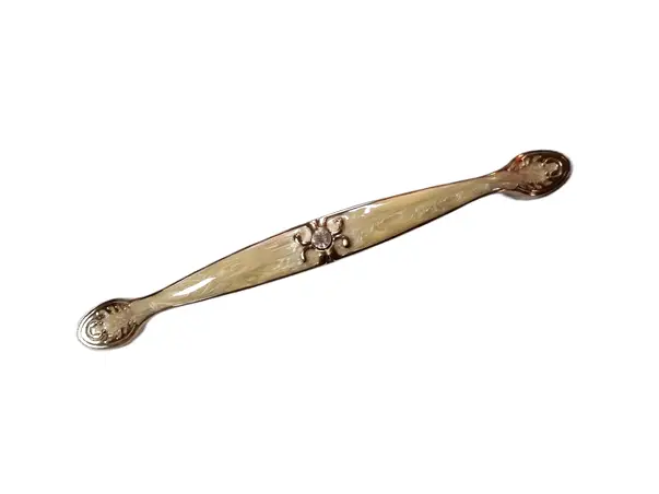 maner mobila metalic auriu cu bej 192 mm