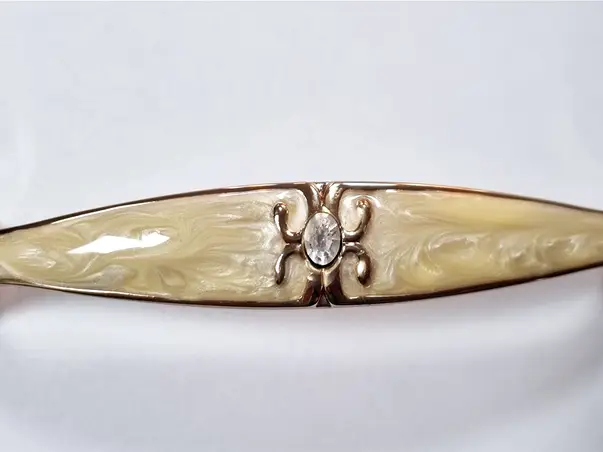 maner mobila metalic auriu cu cristale