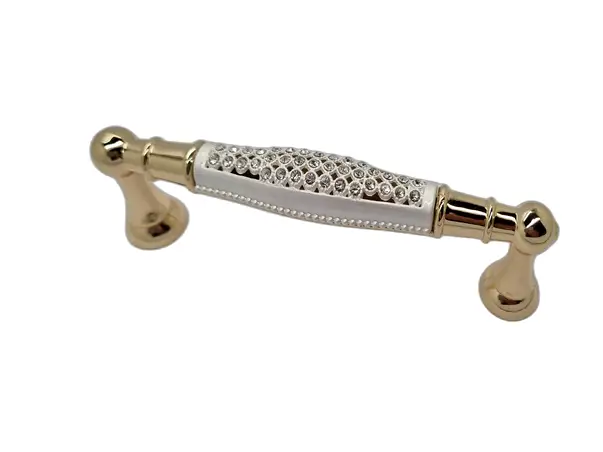 maner mobila metalic auriu cu model argintiu 128 cm