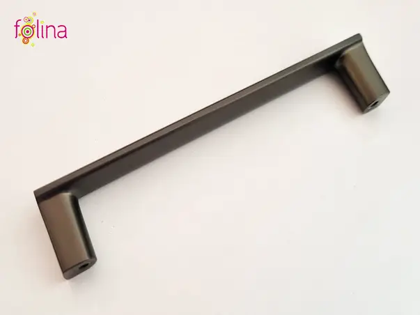 maner mobila metalic gri inchis 128 mm