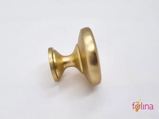 maner mobila tip buton metalic auriu mat