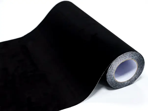 material autoadeziv imitatie piele intoarsa neagra