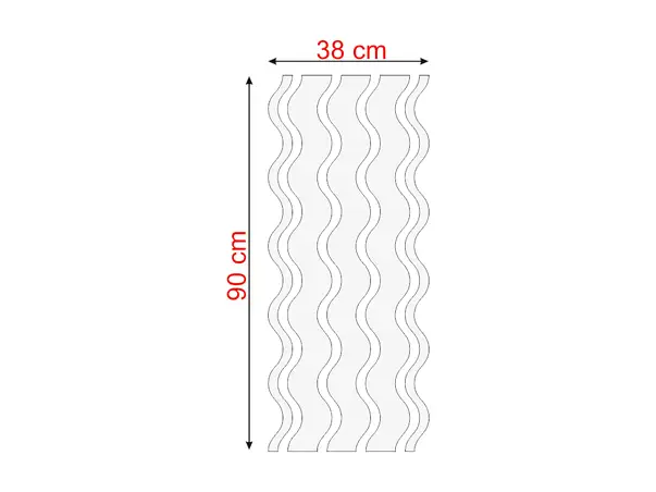 oglinda decorativa acrilic model valuri 2