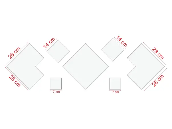 oglinda decorativa acrilica model patrate 2