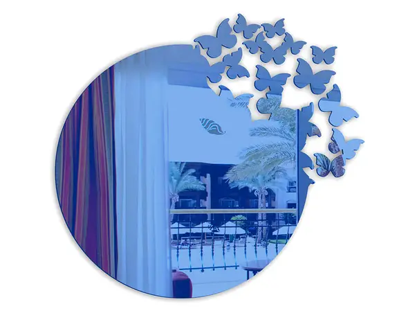 oglinda decorativa albastra butterfly rise