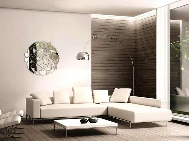 oglinda decorativa argintie waves