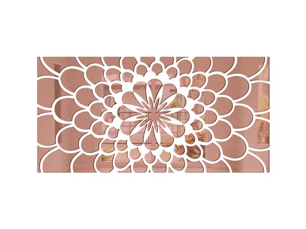 oglinda decorativa bronz model floare carla