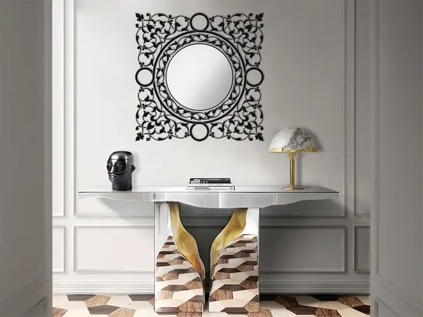 oglinda decorativa cu rama tip sticker