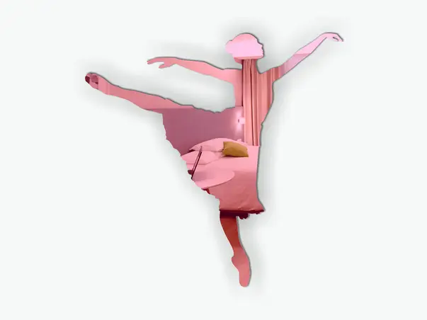 oglinda decorativa roz balerina