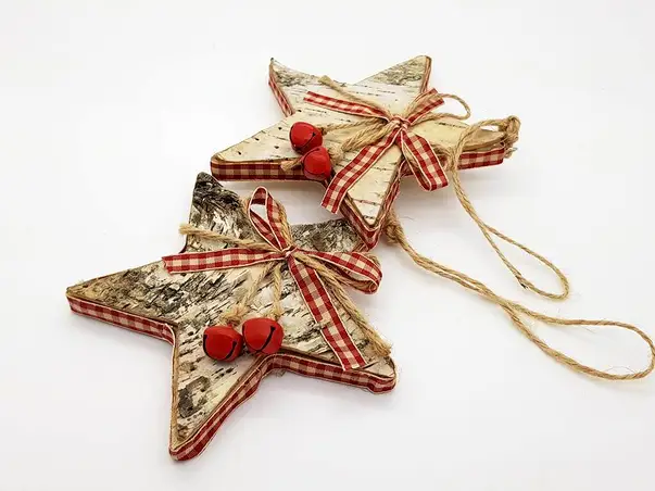 ornament craciun din lemn stea