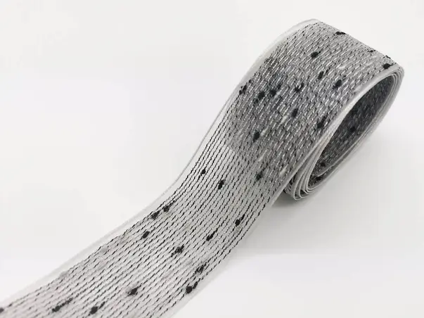 panglica decorativa folina gri transparent 4 cm 10 metri