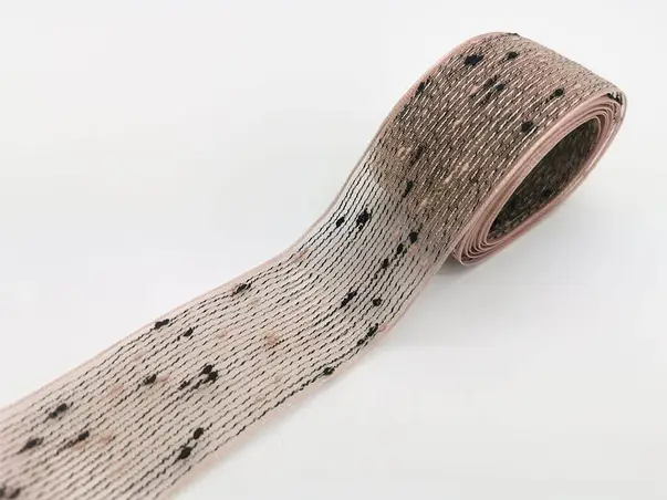 panglica decorativa folina roz pal transparenta 4 cm 10 metri