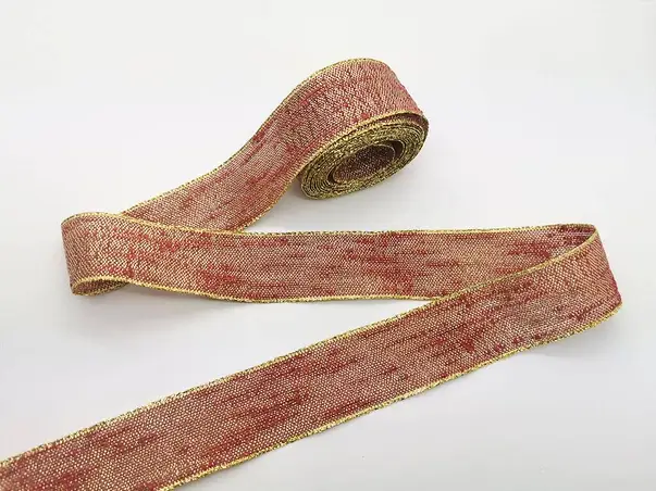 panglica decorativa visinie cu auriu 4 cm latime