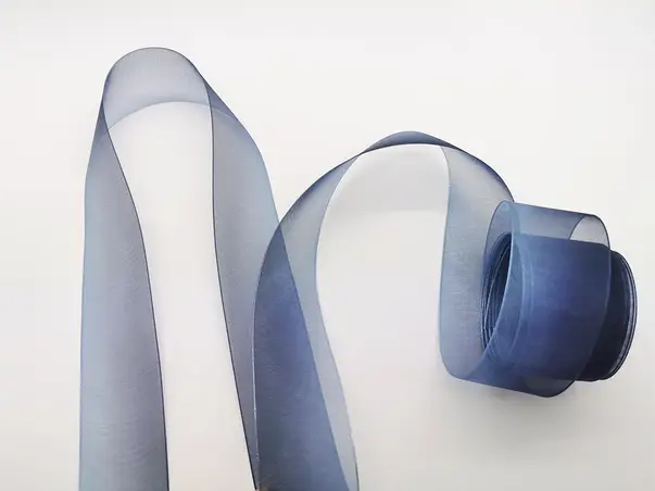 panglica organza albastru in degrade 4 cm