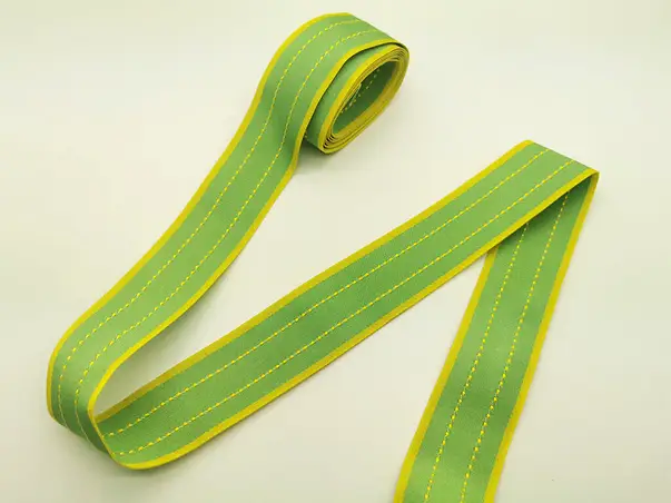 panglica textila decorativa verde deschis 4 cm latime