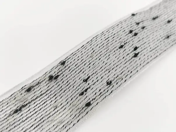 panglica transparenta gri detaliu