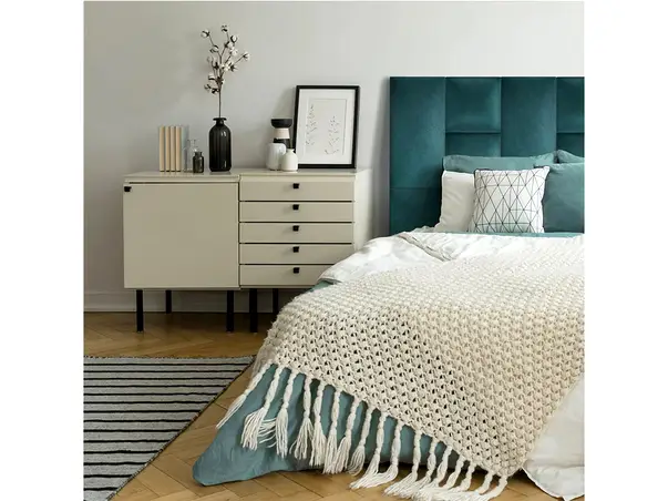 panou tapitat turcoaz