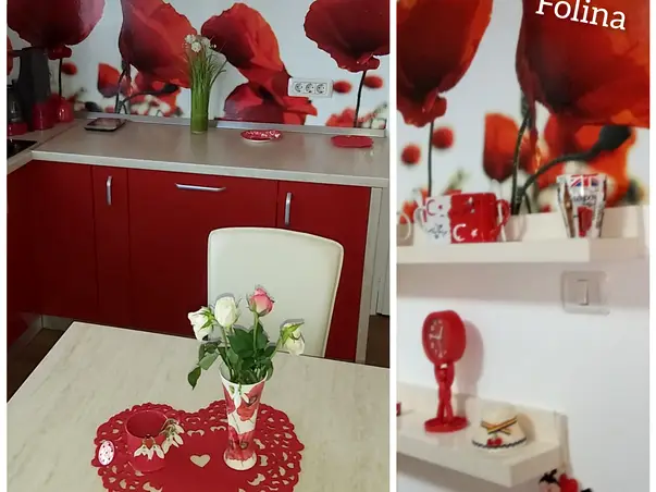 perete bucatarie maci rosii