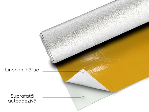 piele ecologica autoadeziva alba aspect natural moale flexibila grosime s1