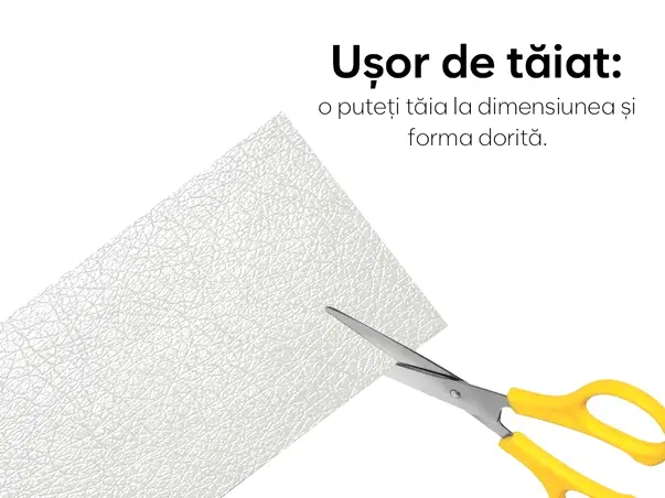 piele ecologica autoadeziva alba aspect natural moale flexibila grosime s2