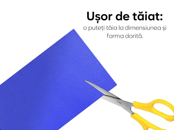 piele ecologica autoadeziva albastru cobalt aspect natural moale flexibila grosime s2