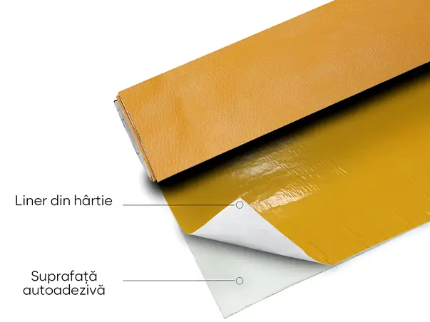piele ecologica autoadeziva galben narcisa aspect natural moale flexibila grosime s1