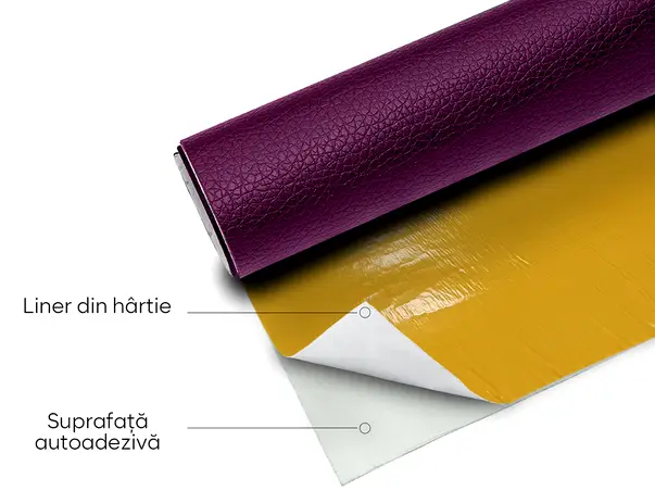 piele ecologica autoadeziva mov aspect natural moale flexibila grosime s1