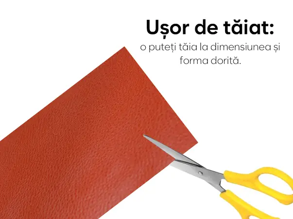 piele ecologica autoadeziva portocaliu caramiziu aspect natural moale flexibila grosime s2