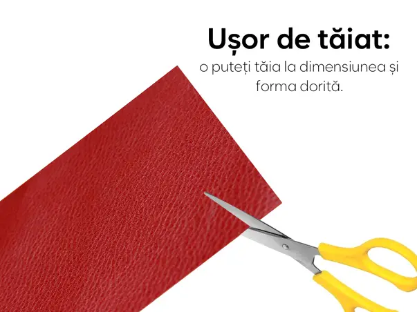 piele ecologica autoadeziva rosu rosie aspect natural moale flexibila grosime s2