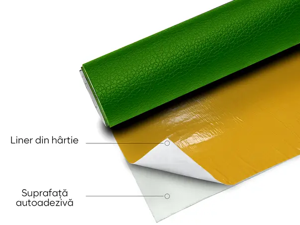 piele ecologica autoadeziva verde deschis aspect natural moale flexibila grosime s1