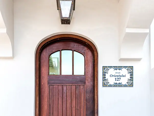 placuta adresa model azulejos lisabona printare uv text personalizat banda dublu adeziva s2