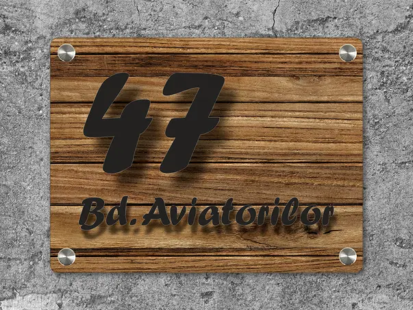 placuta adresa model lemn 4