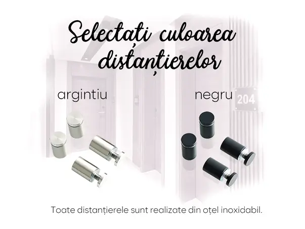 placuta cu numar si adresa model printat uv colorata model casuta acril alb s02