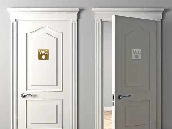 placuta decupata model pentru baie wc auriu 2