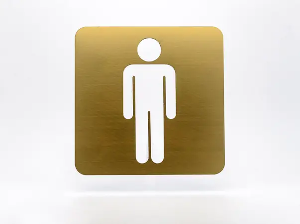 placuta indicatoare wc men din bond 5826