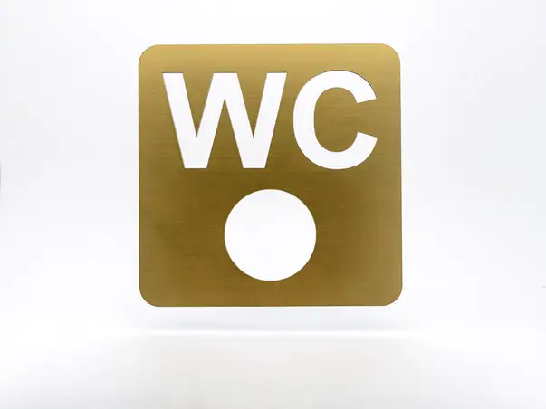 placuta indicatoare wc toaleta bond auriu argintiu pt06 1